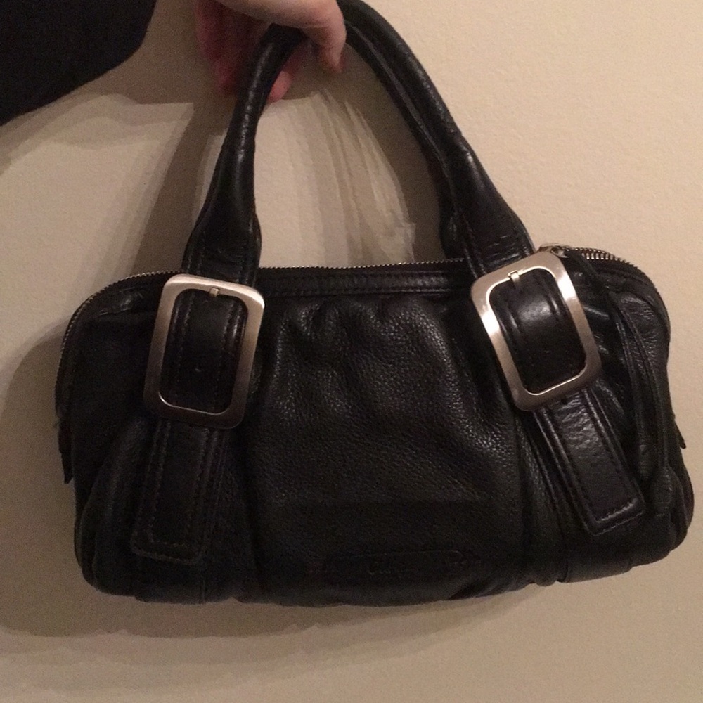 Cole Haan black leather satchel